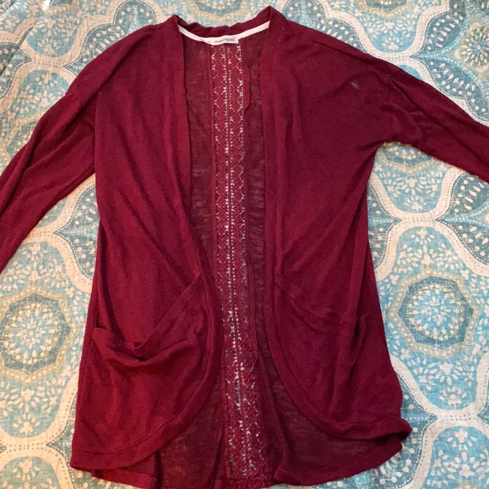 Maroon longsleeve cover-up